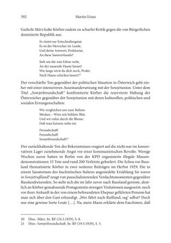 Bild der Seite - 392 - in Der lange Schatten des ›Roten Oktober‹ - Zur Relevanz und Rezeption sowjet-russischer Kunst, Kultur und Literatur in Österreich 1918–1938