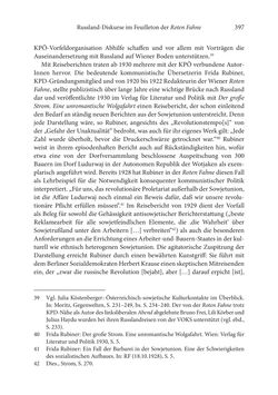 Bild der Seite - 397 - in Der lange Schatten des ›Roten Oktober‹ - Zur Relevanz und Rezeption sowjet-russischer Kunst, Kultur und Literatur in Österreich 1918–1938