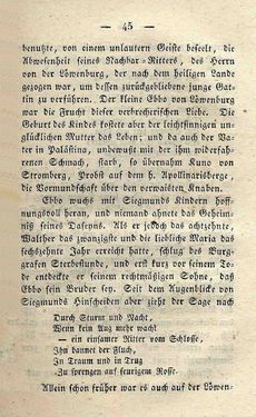 Bild der Seite - 45 - in Ruinen - oder Taschenbuch zur Geschichte verfallener Ritterburgen und Schlösser nebst ihren Sagen, Legenden und Mährchen, Band 1