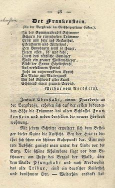 Bild der Seite - 48 - in Ruinen - oder Taschenbuch zur Geschichte verfallener Ritterburgen und Schlösser nebst ihren Sagen, Legenden und Mährchen, Band 1