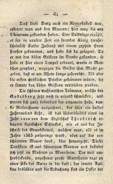 Bild der Seite - 64 - in Ruinen - oder Taschenbuch zur Geschichte verfallener Ritterburgen und Schlösser nebst ihren Sagen, Legenden und Mährchen, Band 1