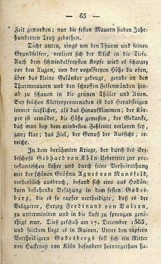 Image of the Page - 65 - in Ruinen - oder Taschenbuch zur Geschichte verfallener Ritterburgen und Schlösser nebst ihren Sagen, Legenden und Mährchen, Volume 1