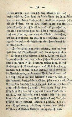 Bild der Seite - 83 - in Ruinen - oder Taschenbuch zur Geschichte verfallener Ritterburgen und Schlösser nebst ihren Sagen, Legenden und Mährchen, Band 1
