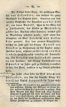 Bild der Seite - 84 - in Ruinen - oder Taschenbuch zur Geschichte verfallener Ritterburgen und Schlösser nebst ihren Sagen, Legenden und Mährchen, Band 1