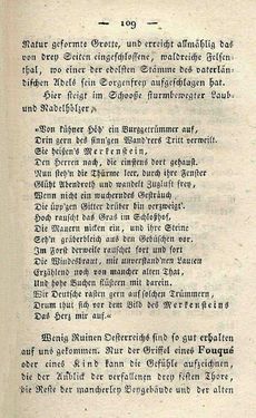 Bild der Seite - 109 - in Ruinen - oder Taschenbuch zur Geschichte verfallener Ritterburgen und Schlösser nebst ihren Sagen, Legenden und Mährchen, Band 1