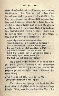 Bild der Seite - 111 - in Ruinen - oder Taschenbuch zur Geschichte verfallener Ritterburgen und Schlösser nebst ihren Sagen, Legenden und Mährchen, Band 1