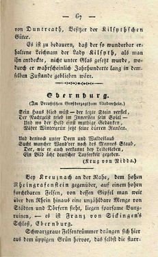 Bild der Seite - 67 - in Ruinen - oder Taschenbuch zur Geschichte verfallener Ritterburgen und Schlösser nebst ihren Sagen, Legenden und Mährchen, Band 2