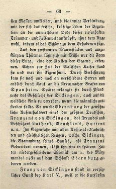 Bild der Seite - 68 - in Ruinen - oder Taschenbuch zur Geschichte verfallener Ritterburgen und Schlösser nebst ihren Sagen, Legenden und Mährchen, Band 2