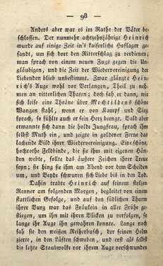 Bild der Seite - 98 - in Ruinen - oder Taschenbuch zur Geschichte verfallener Ritterburgen und Schlösser nebst ihren Sagen, Legenden und Mährchen, Band 2