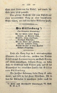 Bild der Seite - 110 - in Ruinen - oder Taschenbuch zur Geschichte verfallener Ritterburgen und Schlösser nebst ihren Sagen, Legenden und Mährchen, Band 2