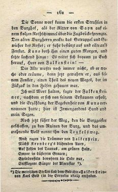 Bild der Seite - 162 - in Ruinen - oder Taschenbuch zur Geschichte verfallener Ritterburgen und Schlösser nebst ihren Sagen, Legenden und Mährchen, Band 2