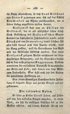 Bild der Seite - 166 - in Ruinen - oder Taschenbuch zur Geschichte verfallener Ritterburgen und Schlösser nebst ihren Sagen, Legenden und Mährchen, Band 2
