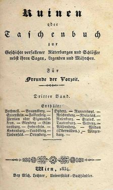 Image of the Page - 2 - in Ruinen - oder Taschenbuch zur Geschichte verfallener Ritterburgen und Schlösser nebst ihren Sagen, Legenden und Mährchen, Volume 3