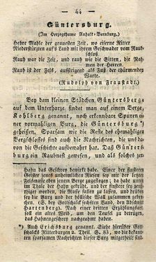 Bild der Seite - 44 - in Ruinen - oder Taschenbuch zur Geschichte verfallener Ritterburgen und Schlösser nebst ihren Sagen, Legenden und Mährchen, Band 3