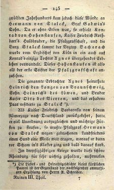 Bild der Seite - 145 - in Ruinen - oder Taschenbuch zur Geschichte verfallener Ritterburgen und Schlösser nebst ihren Sagen, Legenden und Mährchen, Band 3