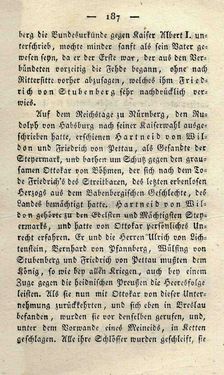 Bild der Seite - 187 - in Ruinen - oder Taschenbuch zur Geschichte verfallener Ritterburgen und Schlösser nebst ihren Sagen, Legenden und Mährchen, Band 3
