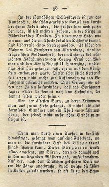 Bild der Seite - 98 - in Ruinen - oder Taschenbuch zur Geschichte verfallener Ritterburgen und Schlösser nebst ihren Sagen, Legenden und Mährchen, Band 4