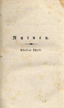 Image of the Page - 3 - in Ruinen - oder Taschenbuch zur Geschichte verfallener Ritterburgen und Schlösser nebst ihren Sagen, Legenden und Mährchen, Volume 5