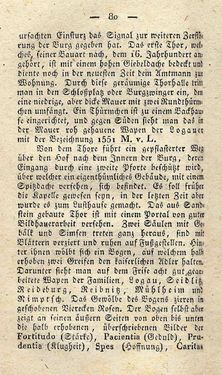 Bild der Seite - 80 - in Ruinen - oder Taschenbuch zur Geschichte verfallener Ritterburgen und Schlösser nebst ihren Sagen, Legenden und Mährchen, Band 5