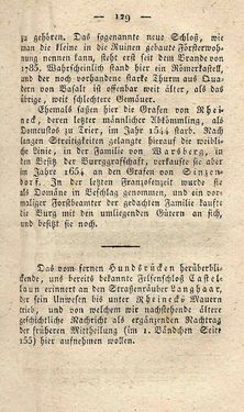 Bild der Seite - 129 - in Ruinen - oder Taschenbuch zur Geschichte verfallener Ritterburgen und Schlösser nebst ihren Sagen, Legenden und Mährchen, Band 5