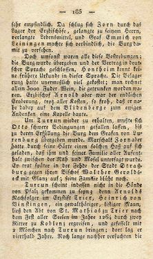 Bild der Seite - 185 - in Ruinen - oder Taschenbuch zur Geschichte verfallener Ritterburgen und Schlösser nebst ihren Sagen, Legenden und Mährchen, Band 5