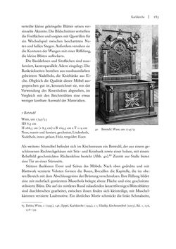 Image of the Page - 185 - in Sakralmöbel aus Österreich - Von Tischlern und ihren Arbeiten im Zeitalter des Absolutismus, Volume I: Östliche Landsteile