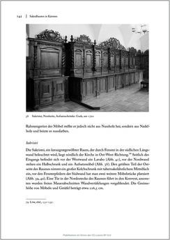 Image of the Page - 142 - in Sakralmöbel aus Österreich - Von Tischlern und ihren Arbeiten im Zeitalter des Absolutismus, Volume II: Kunstlandschaften im Norden, Süden und Westen