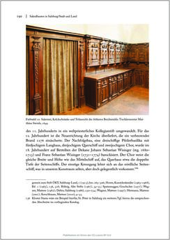 Image of the Page - 190 - in Sakralmöbel aus Österreich - Von Tischlern und ihren Arbeiten im Zeitalter des Absolutismus, Volume II: Kunstlandschaften im Norden, Süden und Westen