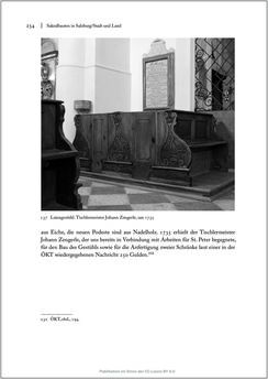 Image of the Page - 254 - in Sakralmöbel aus Österreich - Von Tischlern und ihren Arbeiten im Zeitalter des Absolutismus, Volume II: Kunstlandschaften im Norden, Süden und Westen