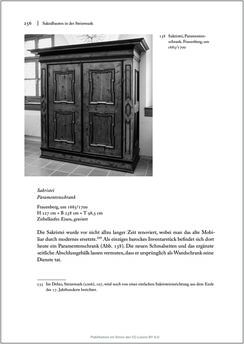 Image of the Page - 256 - in Sakralmöbel aus Österreich - Von Tischlern und ihren Arbeiten im Zeitalter des Absolutismus, Volume II: Kunstlandschaften im Norden, Süden und Westen