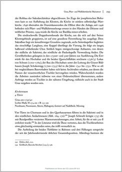 Image of the Page - 293 - in Sakralmöbel aus Österreich - Von Tischlern und ihren Arbeiten im Zeitalter des Absolutismus, Volume II: Kunstlandschaften im Norden, Süden und Westen