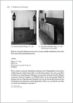 Image of the Page - 360 - in Sakralmöbel aus Österreich - Von Tischlern und ihren Arbeiten im Zeitalter des Absolutismus, Volume II: Kunstlandschaften im Norden, Süden und Westen