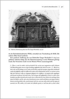 Image of the Page - 401 - in Sakralmöbel aus Österreich - Von Tischlern und ihren Arbeiten im Zeitalter des Absolutismus, Volume II: Kunstlandschaften im Norden, Süden und Westen