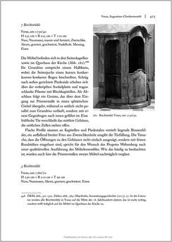 Image of the Page - 415 - in Sakralmöbel aus Österreich - Von Tischlern und ihren Arbeiten im Zeitalter des Absolutismus, Volume II: Kunstlandschaften im Norden, Süden und Westen
