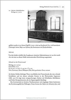 Image of the Page - 425 - in Sakralmöbel aus Österreich - Von Tischlern und ihren Arbeiten im Zeitalter des Absolutismus, Volume II: Kunstlandschaften im Norden, Süden und Westen