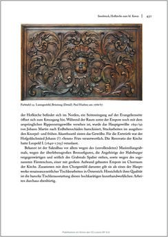 Image of the Page - 431 - in Sakralmöbel aus Österreich - Von Tischlern und ihren Arbeiten im Zeitalter des Absolutismus, Volume II: Kunstlandschaften im Norden, Süden und Westen