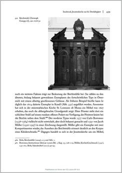 Image of the Page - 439 - in Sakralmöbel aus Österreich - Von Tischlern und ihren Arbeiten im Zeitalter des Absolutismus, Volume II: Kunstlandschaften im Norden, Süden und Westen