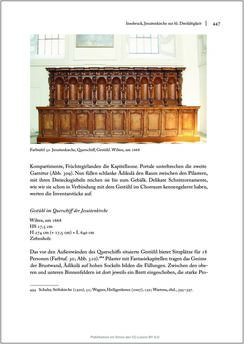 Image of the Page - 447 - in Sakralmöbel aus Österreich - Von Tischlern und ihren Arbeiten im Zeitalter des Absolutismus, Volume II: Kunstlandschaften im Norden, Süden und Westen
