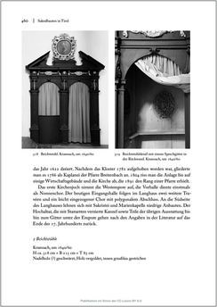 Bild der Seite - 460 - in Sakralmöbel aus Österreich - Von Tischlern und ihren Arbeiten im Zeitalter des Absolutismus, Band II: Kunstlandschaften im Norden, Süden und Westen