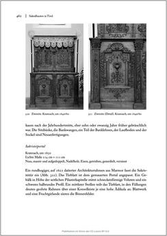 Bild der Seite - 462 - in Sakralmöbel aus Österreich - Von Tischlern und ihren Arbeiten im Zeitalter des Absolutismus, Band II: Kunstlandschaften im Norden, Süden und Westen