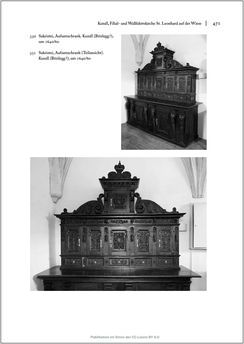 Image of the Page - 471 - in Sakralmöbel aus Österreich - Von Tischlern und ihren Arbeiten im Zeitalter des Absolutismus, Volume II: Kunstlandschaften im Norden, Süden und Westen