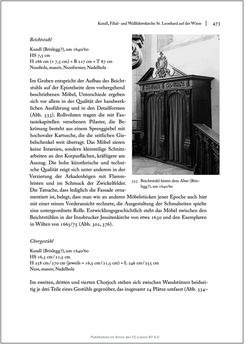 Bild der Seite - 473 - in Sakralmöbel aus Österreich - Von Tischlern und ihren Arbeiten im Zeitalter des Absolutismus, Band II: Kunstlandschaften im Norden, Süden und Westen