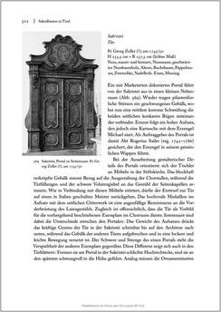 Bild der Seite - 512 - in Sakralmöbel aus Österreich - Von Tischlern und ihren Arbeiten im Zeitalter des Absolutismus, Band II: Kunstlandschaften im Norden, Süden und Westen