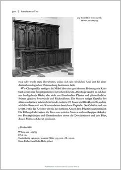 Bild der Seite - 520 - in Sakralmöbel aus Österreich - Von Tischlern und ihren Arbeiten im Zeitalter des Absolutismus, Band II: Kunstlandschaften im Norden, Süden und Westen