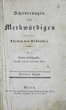 Image of the Page - (000001) - in Schilderungen des Merkwürdigen aus allen Theilen des Erdballes