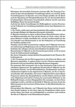 Bild der Seite - 34 - in Norm und Zeremoniell - Das Etiquette-Normale für den Wiener Hof von circa 1812