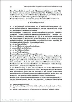 Image of the Page - 40 - in Norm und Zeremoniell - Das Etiquette-Normale für den Wiener Hof von circa 1812