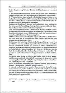 Bild der Seite - 42 - in Norm und Zeremoniell - Das Etiquette-Normale für den Wiener Hof von circa 1812