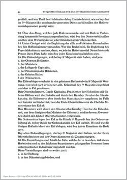 Bild der Seite - 44 - in Norm und Zeremoniell - Das Etiquette-Normale für den Wiener Hof von circa 1812