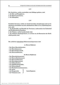 Bild der Seite - 60 - in Norm und Zeremoniell - Das Etiquette-Normale für den Wiener Hof von circa 1812